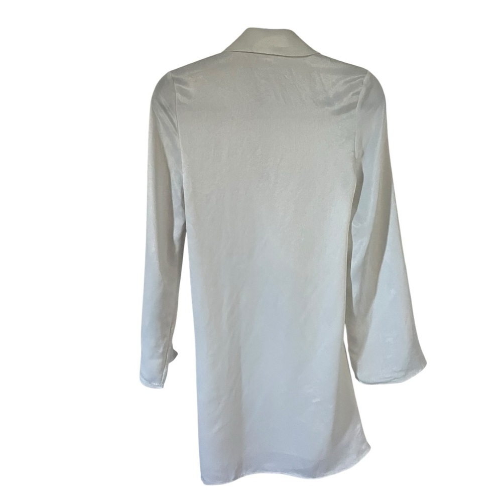 Zara White Wrap Mini Dresses Size XS - Picture 4 of 7